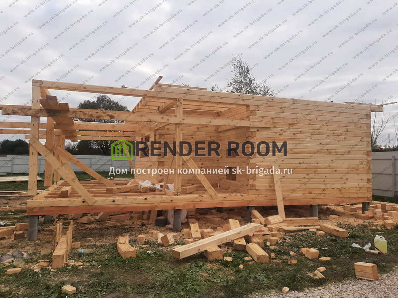Брусовой дом 8х9
