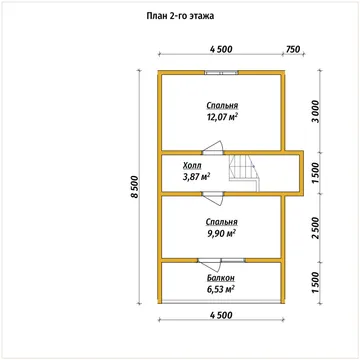 Планировка 2 этаж