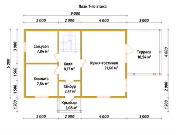 Планировка 1 этаж