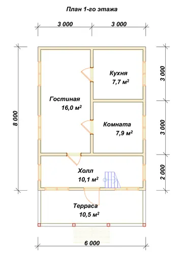 Планировка 1 этаж