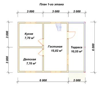 Планировка 1 этаж