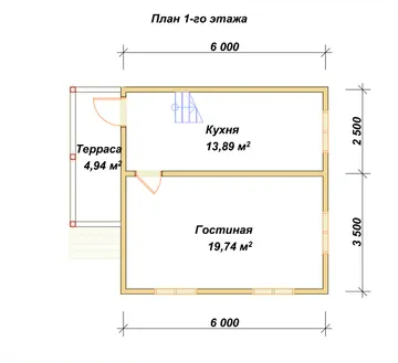 Планировка 1 этаж