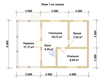Планировка 1 этаж
