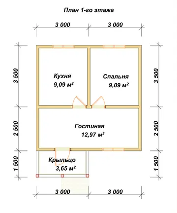 Планировка 1 этаж