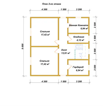 Планировка 2 этаж