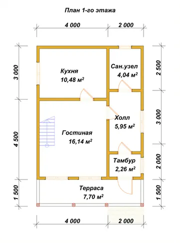 Планировка 1 этаж
