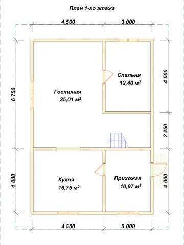 Планировка 1 этаж