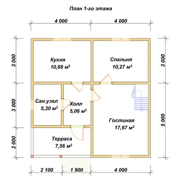 Планировка 1 этаж