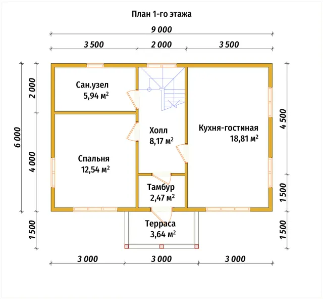 План 1-го этажа