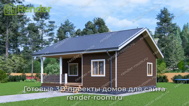 Проект 9х9 метров, площадью 56 м2